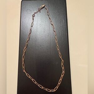 Simple and Dainty paper clip necklace